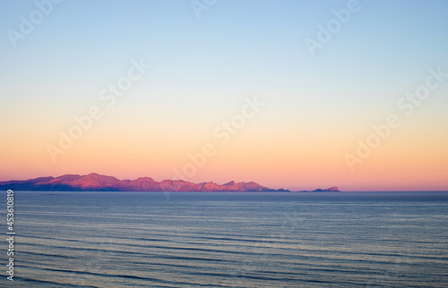 Elevated panoramic view of False Bay  Cape Town