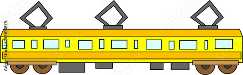 可愛い黄色の電車