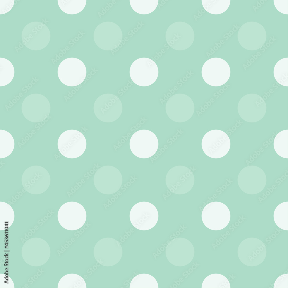 Green dots half drop repeat seamless pattern background