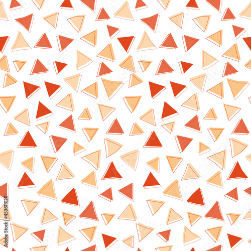Abstract red triangle shape seamless pattern background