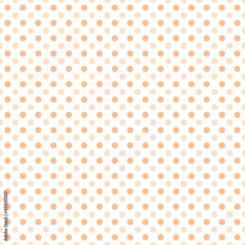 Tiny orange dots half drop repeat seamless pattern background