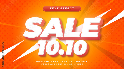 Flash sale text effect, editable shopping and offer text style