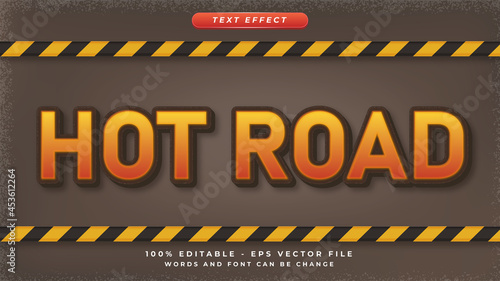 hot road graffiti text effect concept