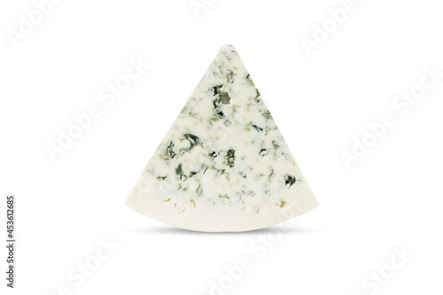 Blue cheese on isolated white background