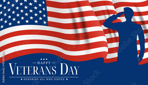 USA Veterans Day Poster. Vector Illustration. EPS10