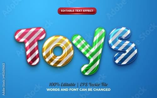 cute toys baloon 3d liquid editable text effect for happy birthday