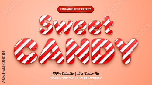 liquid sweet candy 3d editable text effect