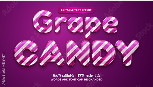 liquid grape candy 3d editable text effect