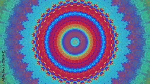 Abstract Kaleidoscope Mandala Digital Video Art
