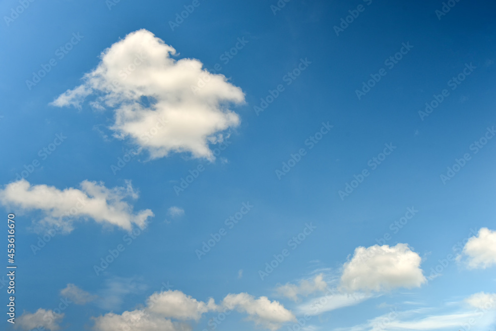 Beautiful cumulus clouds against the blue daytime sky. Beautiful cumulus clouds against the blue daytime sky.