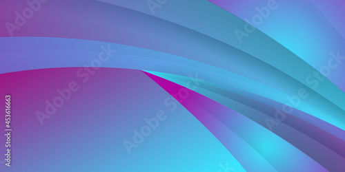Colorful cyan blue pink purple wavy gradient shape abstract background for business presentation design template