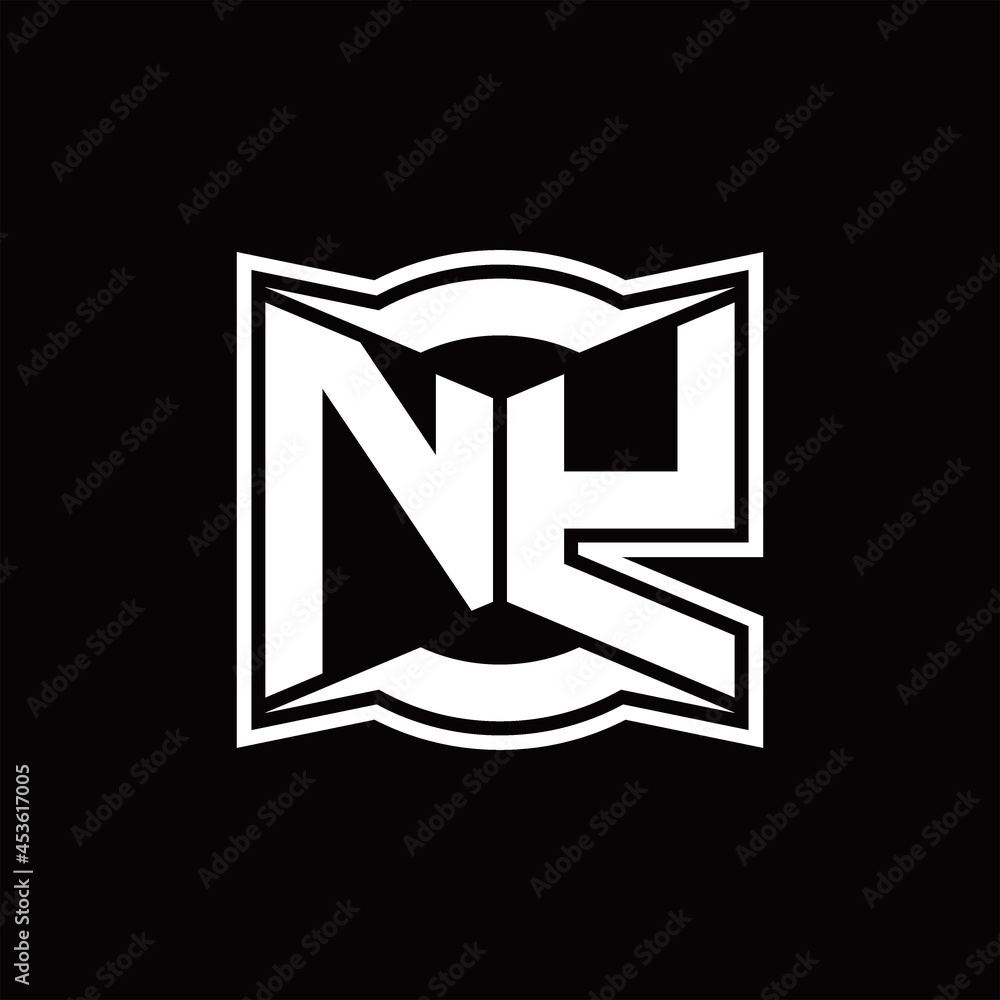 NY Logo monogram with abstract shape design template NY Logo monogram with abstract shape design template