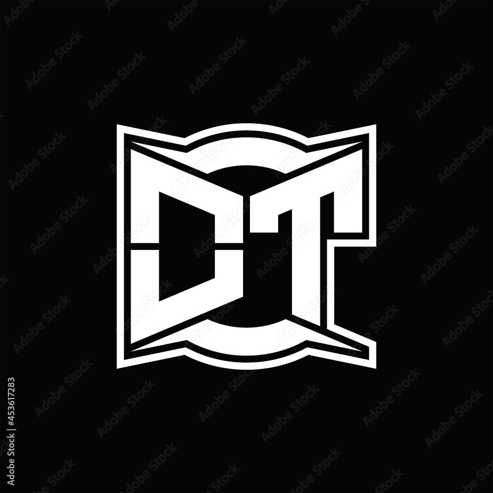 OT Logo monogram with abstract shape design template OT Logo monogram with abstract shape design template
