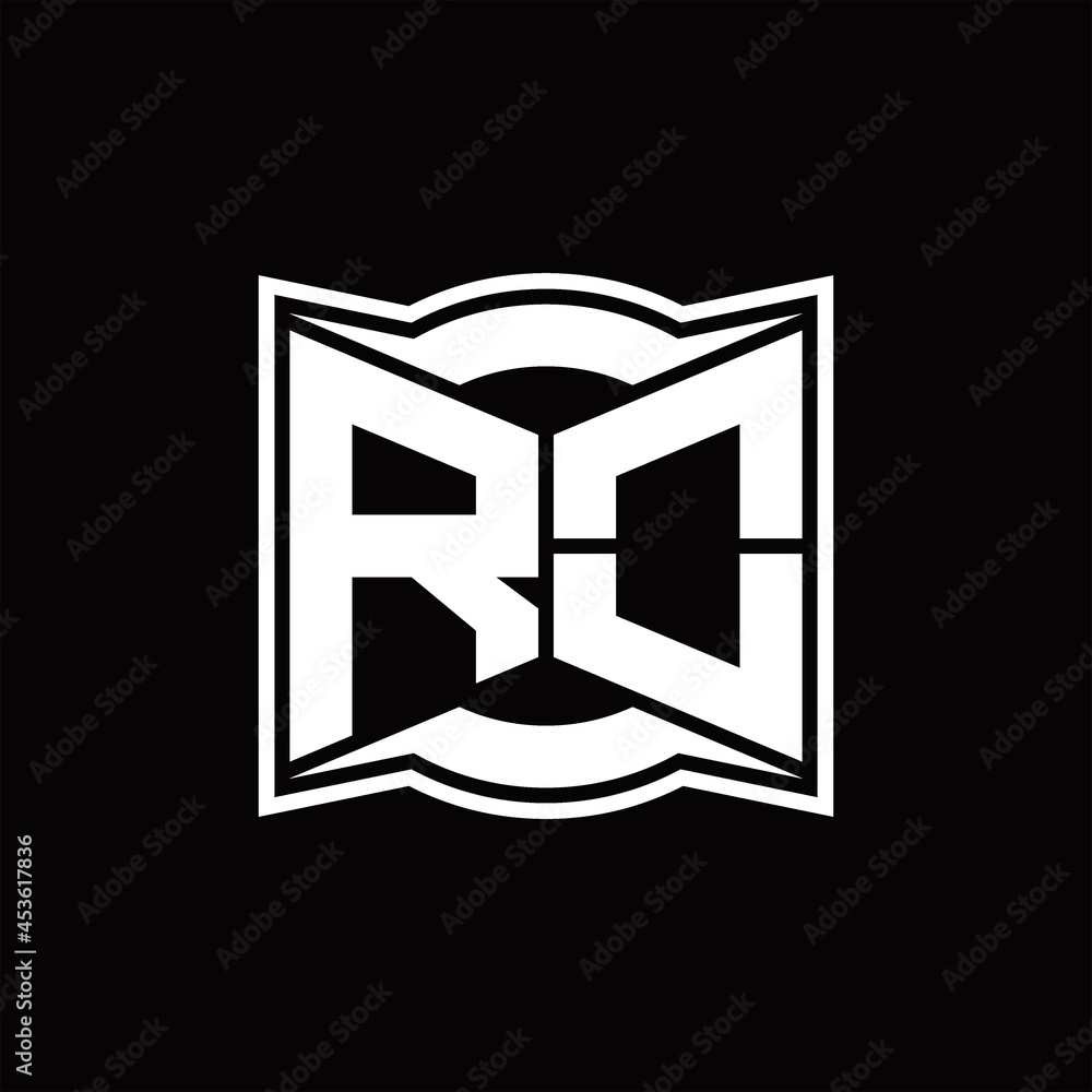 RO Logo monogram with abstract shape design template RO Logo monogram with abstract shape design template