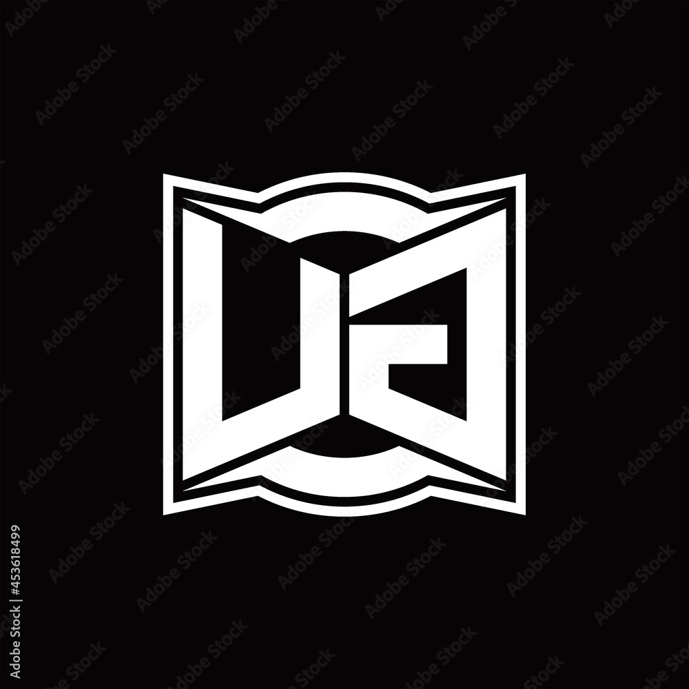 UG Logo monogram with abstract shape design template UG Logo monogram with abstract shape design template