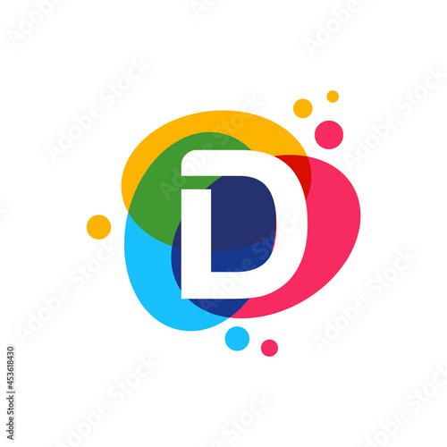Abstract d Initial logo designs, Colorful d initial logo designs vector.