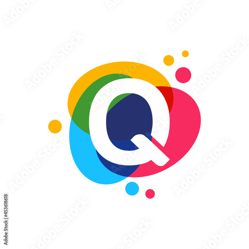 Abstract q Initial logo designs, Colorful q initial logo designs vector.