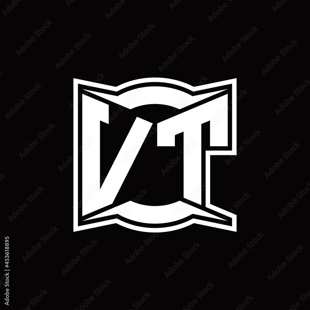 VT Logo monogram with abstract shape design template VT Logo monogram with abstract shape design template