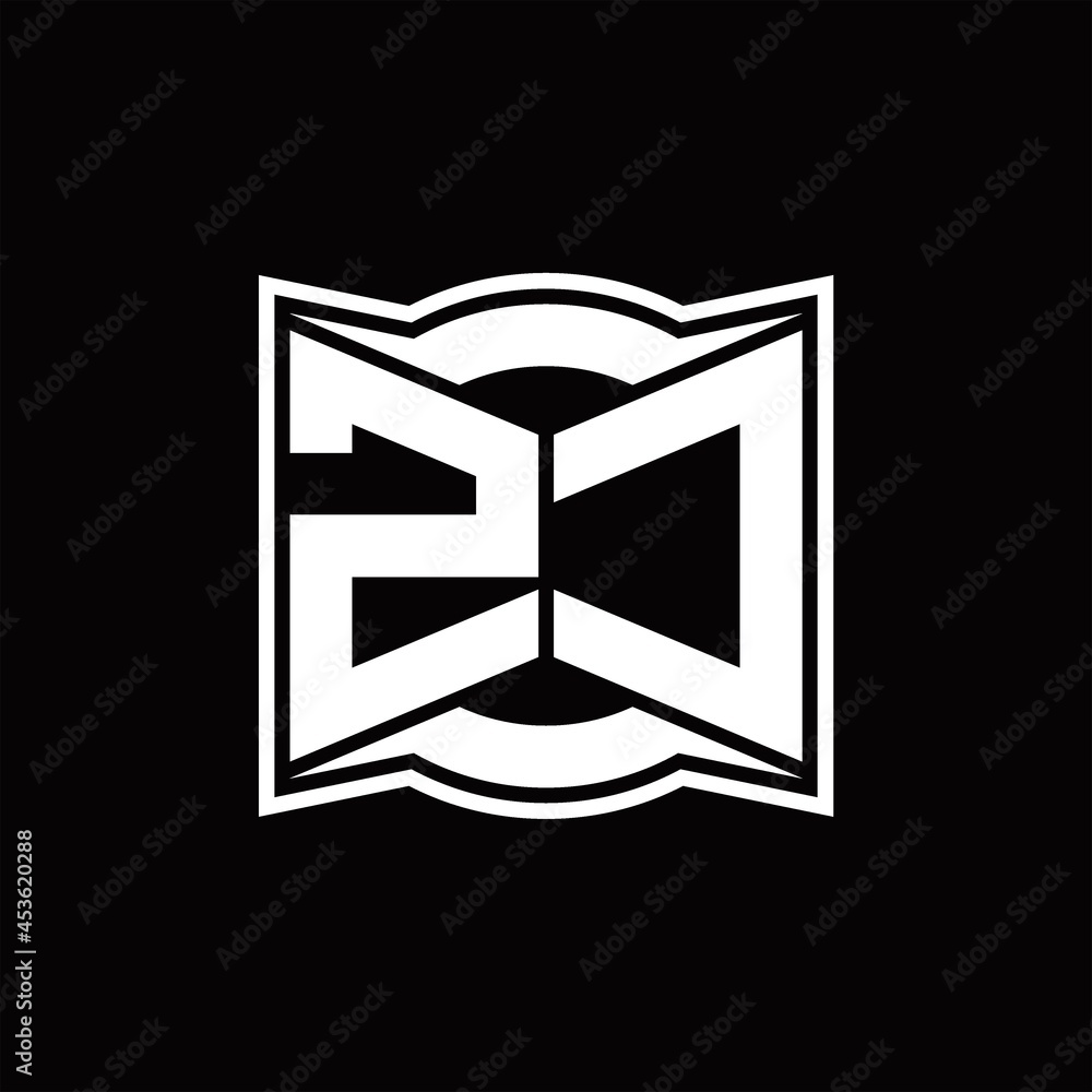 ZC Logo monogram with abstract shape design template ZC Logo monogram with abstract shape design template