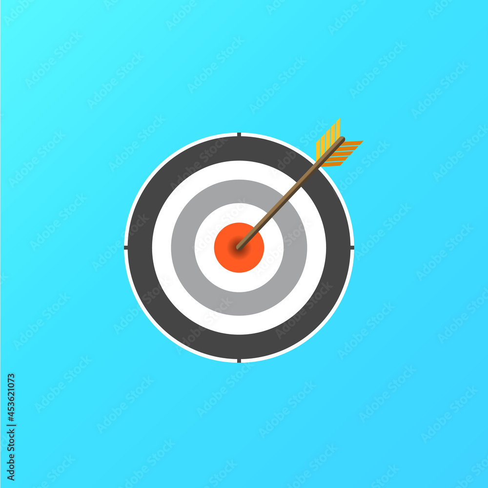 Archery bullseye icon, sign. Vector illustration Archery bullseye icon, sign. Vector illustration