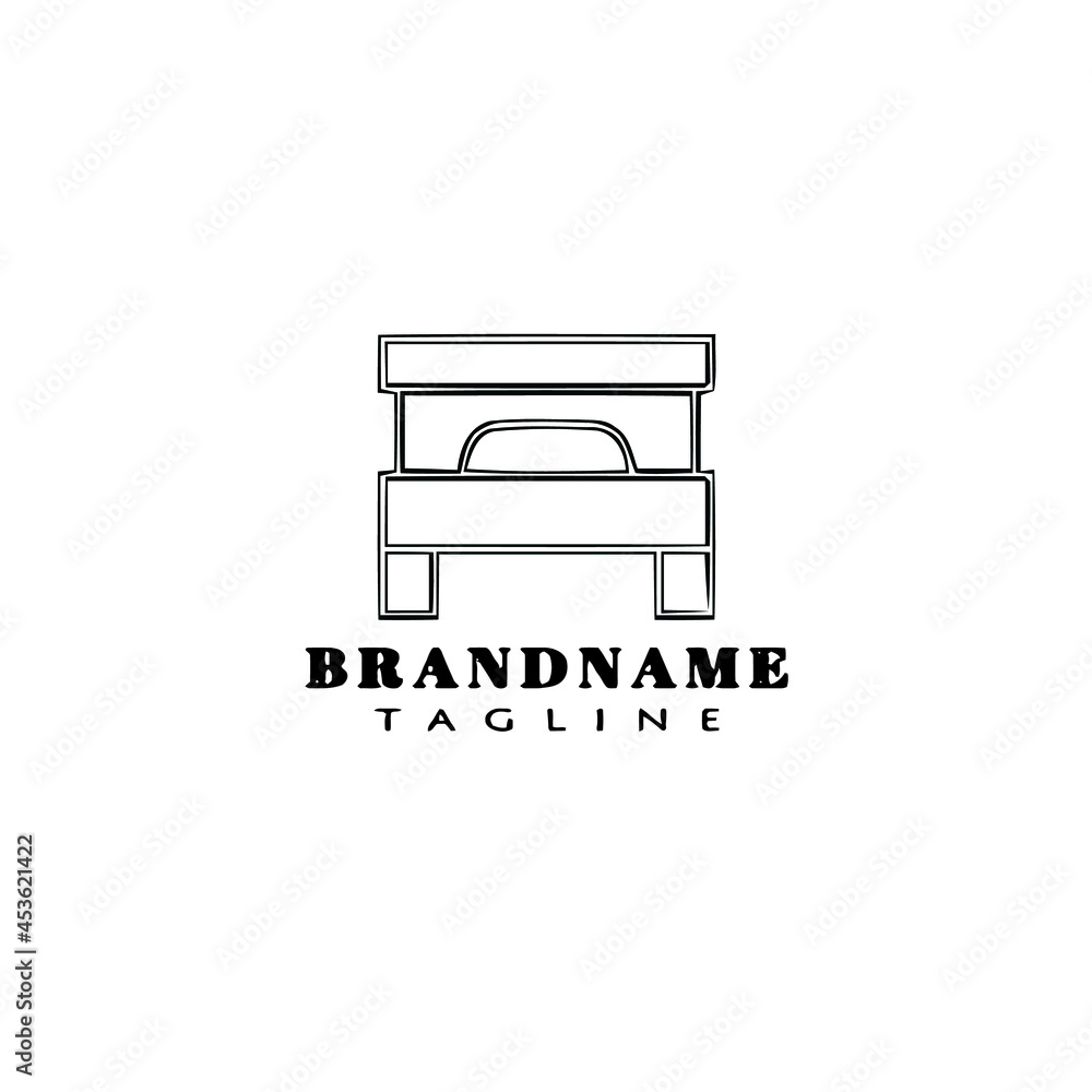 bed logo cartoon logo icon template black isolated vector illustration bed logo cartoon logo icon template black isolated vector illustration