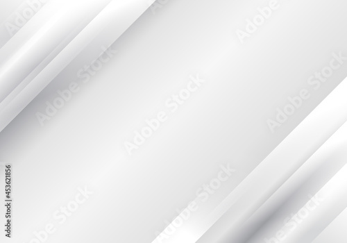 Abstract white and gray diagonal stripes layered background