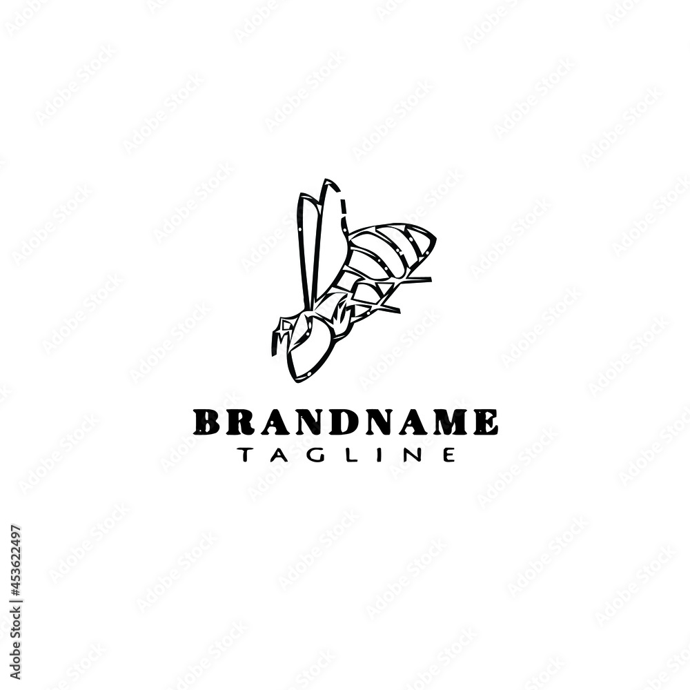 bee logo icon design template black isolated vector illustration bee logo icon design template black isolated vector illustration