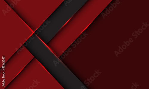 Abstract grey arrow geometric shadow direction on deep red with blank space design modern futuristic creative background vector illustration.