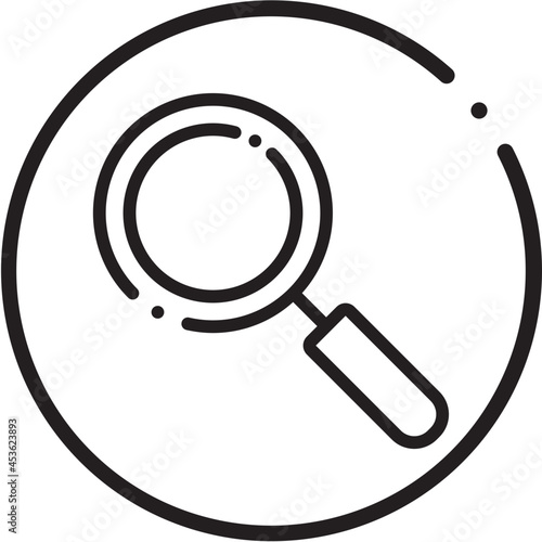 loupe line icon