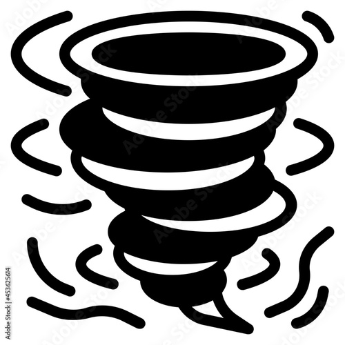 windstorm glyph icon