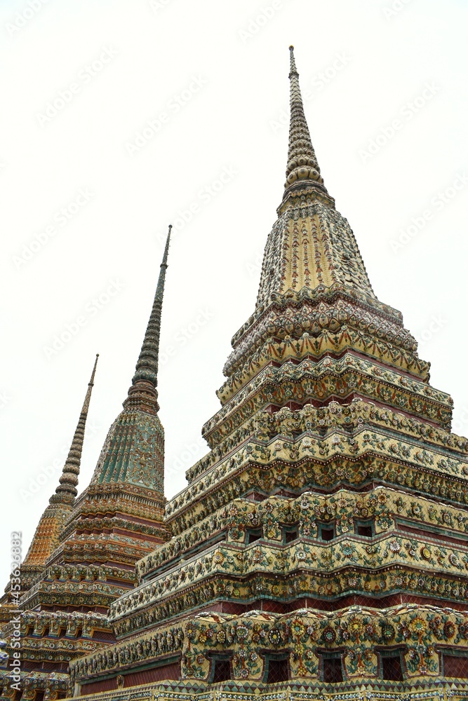 Phra Maha Chedi Si Rajakarn is a group of four large stupas at Wat Pho also spelled Wat Po, is a Buddhist temple in Bangkok, Thailand.
