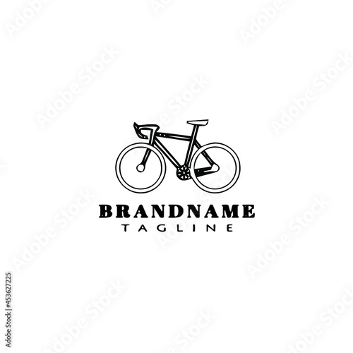 bike cartoon logo icon design template isolated vector illustration