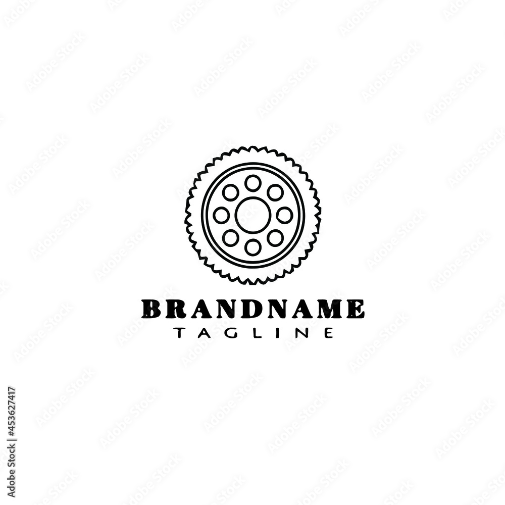 bicycle sprocket logo icon design template vector bicycle sprocket logo icon design template vector