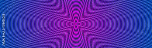Wide futuristic technological background with concentric circles