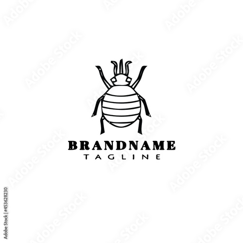 cockroach cartoon logo icon design template cute isolated vector illustration