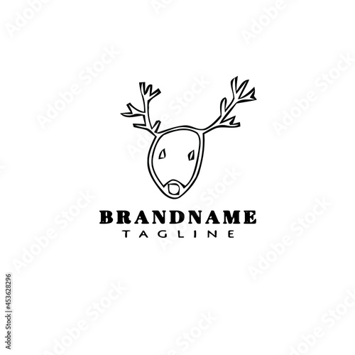 cute deer logo icon design vector illustration