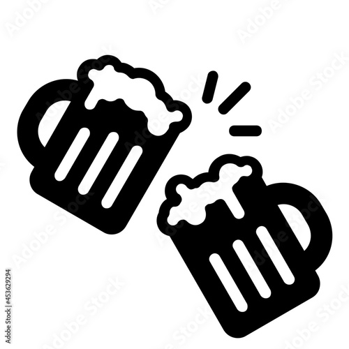 cheers glyph icon