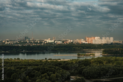 Morning view of Novosibirsk from above