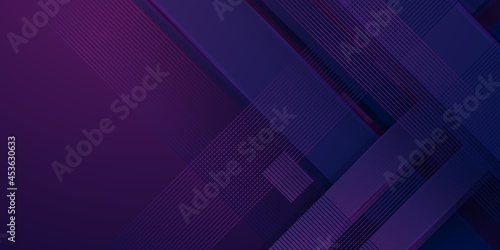 Futuristic poster cover with modern ultraviolet color. Dark purple abstract geometrical template with geometric shapes. 