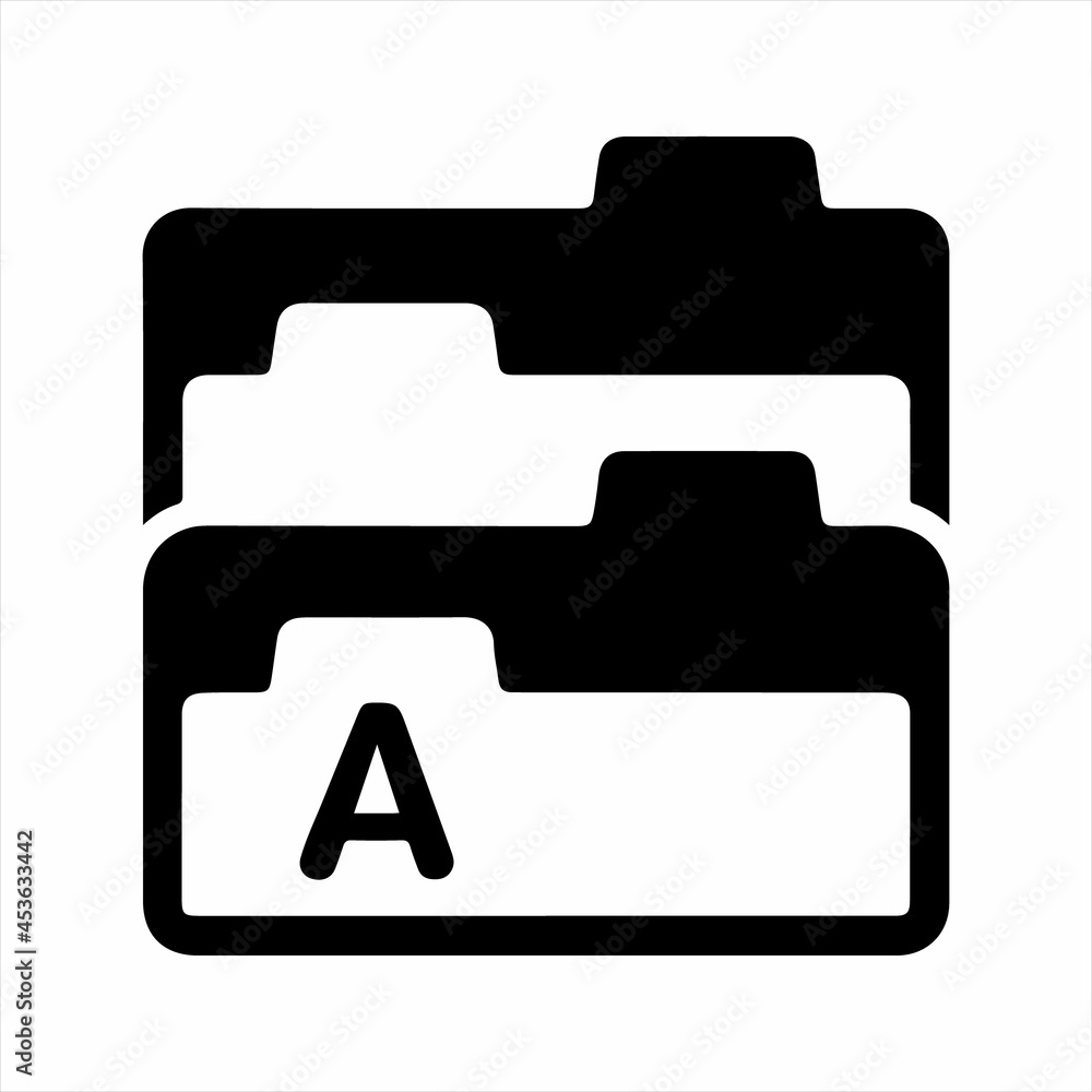 Folder icon. Vector and glyph Folder icon. Vector and glyph