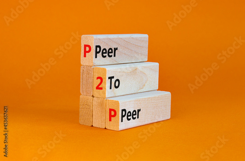 Картината върху платно P2P, peer to peer symbol