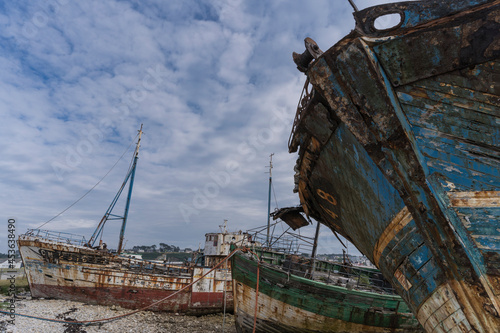 Detail of shipwrecks in Camaret Sur Mer.