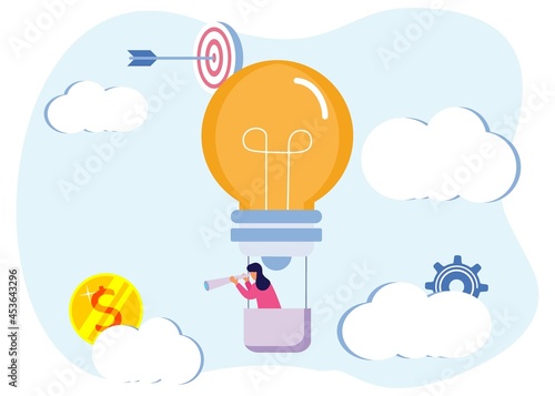 Illustration vector graphic cartoon character of business start up