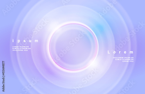 Vector Glass Glossy Sphere. Abstract Background.