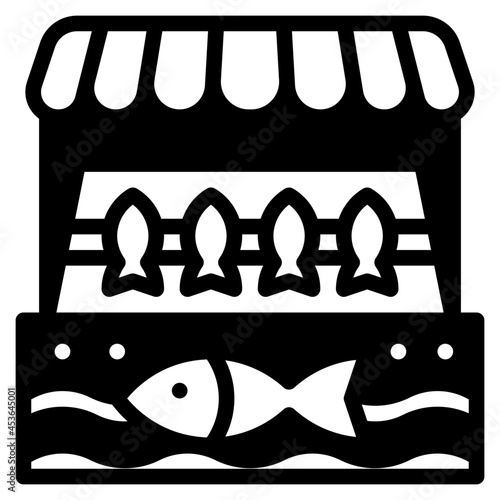 fishmonger’s glyph icon