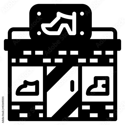 shoe shop glyph icon