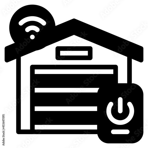 garage glyph icon