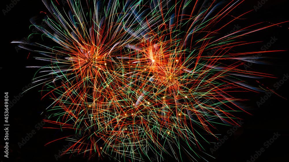 Fireworks long exposure