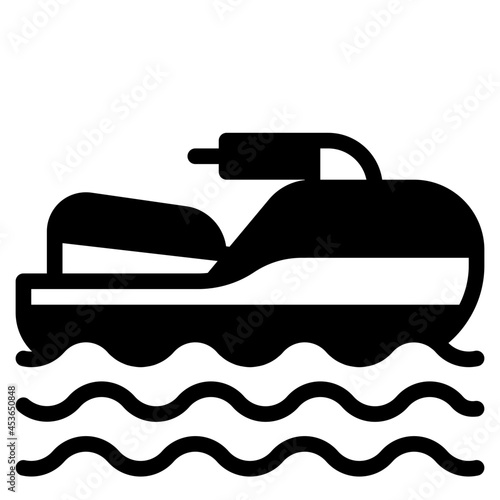 jetski glyph icon