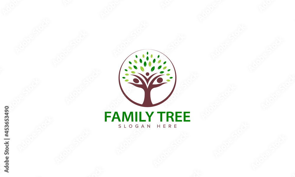 Abstract Family Tree Creative Logo Vector Template Abstract Family Tree Creative Logo Vector Template
